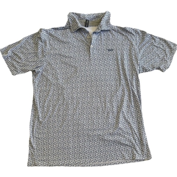 AndersonOrd Other - Anderson Ord Polo Shirt Mens XL Floral Short Sleeve Golf Performance Logo